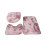 Ensemble de tapis de bain en polyester 3 pièces violet rose 1