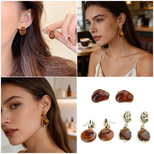 Elegant Studs Earrings Sturdy Alloy Materials For-irregular 2