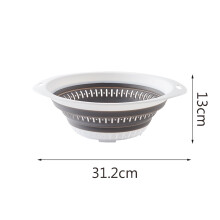Collapsible Colander Strainer with Plastic Handles Grey
