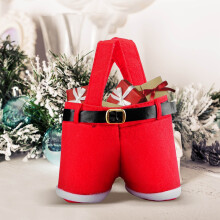 Sacs cadeaux de bouteilles de vin de Noël avec ceinture intégrée