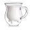 Cow Udder-Shaped Glass Mug – 250ml, Double-Walled 1