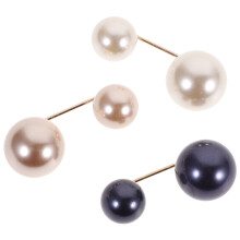 Women's Safety Brooch Pin with Pearl 3 pcs