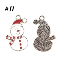 Kerstbedeltjes voor het maken van sieraden, goudkleurig emaille, 10 stuks