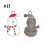 Breloques de Noël pour la création de bijoux, émail doré, 10 pièces 1