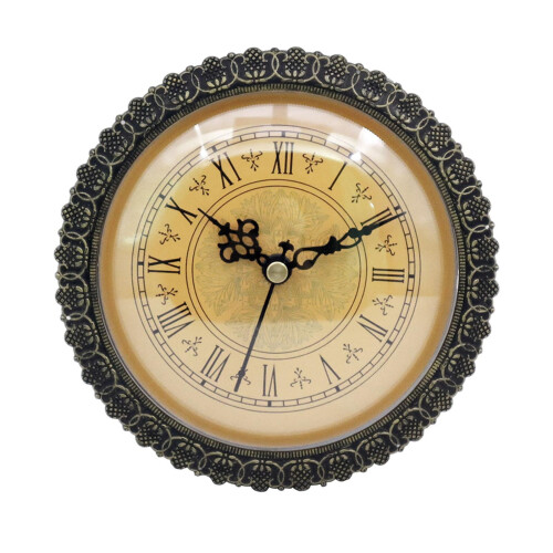 Clock Movement Round Gold Dial 6 Inch Silent DIY
