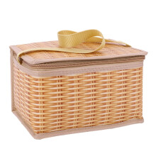 Portable wicker rattan picnic basket waterproof 1 piece