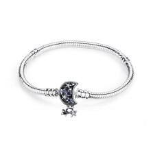 925 Sterling Silver Heart Charm Bracelet for Women Rose