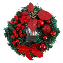 Couronne de Noël décorative en rotin, 1 pièce