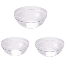 Godom acrylic bowl transparent round 3 pcs
