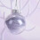 8cm Feather Christmas Ornament Ball, Grey 1