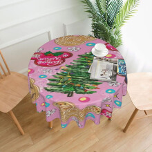 Polyester Round Tablecloth 60 in – Waterproof, Wrinkle