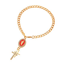 Elegantes Charm-Armband mit Kreuz-Anhänger, religiöser-01