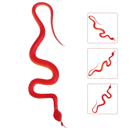 Realistic Red Rubber Snake Prop1Piece