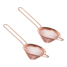 2 Stück feinmaschiges Sieb aus Edelstahl, kleiner-Roségold
