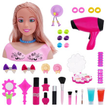 Toddler Hair Styling Doll Head for Pretend Play & Early Education – Compatible with Deluxe Hairstyle & Makeup, Christmas Gift