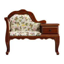 Miniature Dollhouses Sofa 1 12 Scale Real Chaise Lounge Elegant Design For Collectors