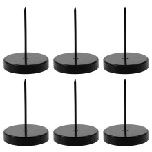 6er-Packung schwarze Säulenkerzenhalter aus Eisen
