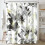 Duschvorhang mit Aquarellblumenmuster, 72 x 72 Zoll, Grau 1