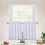 Kitchen Tier Curtains Waffle Texture Light Filtering White 1