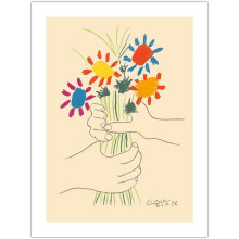 Picasso Blumenstrauß Kunstdruck 12x16 Zoll ungerahmt