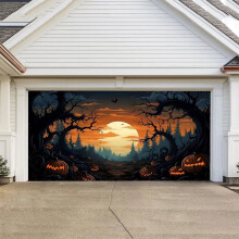 Halloween pumpkin garage door banner outdoor home decor
