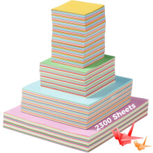 2300 Blatt Origamipapier, doppelseitig, 10 Farben, 4 Größen, für DIY-Projekte, Scrapbooking, Schulbedarf, geeignet für Bastelprojekte