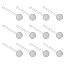 Transparenta nässtift, ringar, retainers, piercerade örhängen, genomskinliga piercingar, 20 st