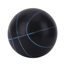 Pallone da basket silenzioso rimbalzante da 21 cm, taglia 5, per allenamento indoor, ideale per ragazzi (nero)