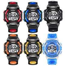 Jacenvly2024Nuovo orologio da uomo alla moda multifunzione con luce colorata, cinturino sportivo, orologio elettronico, batterie, regalo per ragazze
