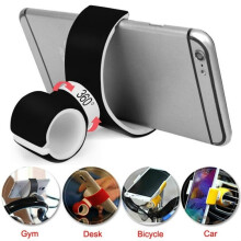 Support de téléphone portable à 60 pour grille d'aération de vélo ou voiture (compatible avec les téléphones de 3,5 à 6 pouces) -