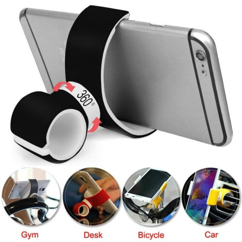 Suporte para celular EQWLJWE360 graus para bicicleta e carro, compatível com telefones de 3,5 a 6 polegadas, na cor preta. Acessórios para