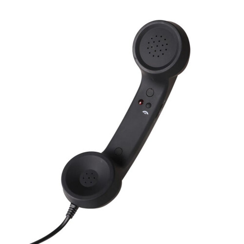 Fone de ouvido retrô para celular com receptor antirradiação de 3,5 mm, compatível com iPhone, iPad, celulares e computadores.
