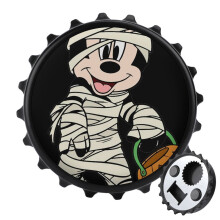 Magnetische flesopener met Mickey Mouse-print en koelkastmagneetsticker. Een uniek cadeau-idee voor kampeerliefhebbers, een coole gadget voor buiten,
