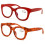 Women's Round Reading Glasses Blue Light Blocking +3.00 2 1