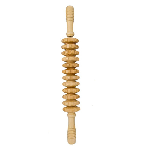 12Rollers Ξύλινο Μασάζ Καμπυλωτά Ρολάκια Άσκησης Εργαλεία Μασάζ για Όλο το Σώμα με
