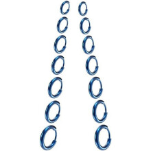 Cterwk7Pairs 14K gullbelagte Huggie Hoop-øreringer for kvinner og menn, minimalistiske gullbelagte Huggie Hoop-øreringer, blå
