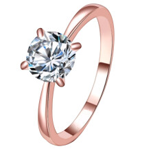 Ringe til kvinder Damering Blinkende zirkonia diamantring Moderigtig og klassisk firbenet ring Knoring Bryllupssmykker til kvinder og piger