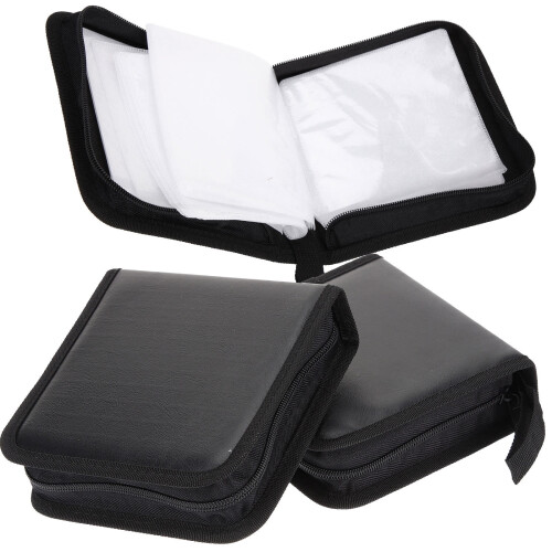 CD case holder with zipper for 40 discs 3 pcs
