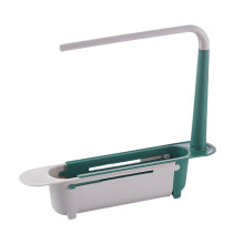 Scolapiatti Poaug in offerta, minimalista, telescopico, 2 in 1, per lavello, portaoggetti, porta panni per lavare i piatti, verde, per cucina.
