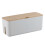 Wall Mounted Power Strip Organizer White Wood Plastic 1