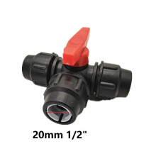 Collier de serrage pour tuyau d'alimentation en eau PE Three avec raccord pour vanne de contrĂ´le, noir