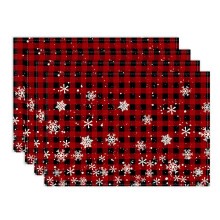 (ZD433, 30x45cm) Christmas Placemats Printed Holiday Placemats Party Event Decoration Insulated Table Mats