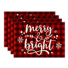 (ZD360, 30x45cm) Christmas placemats Christmas decoration table mats Christmas tree placemats