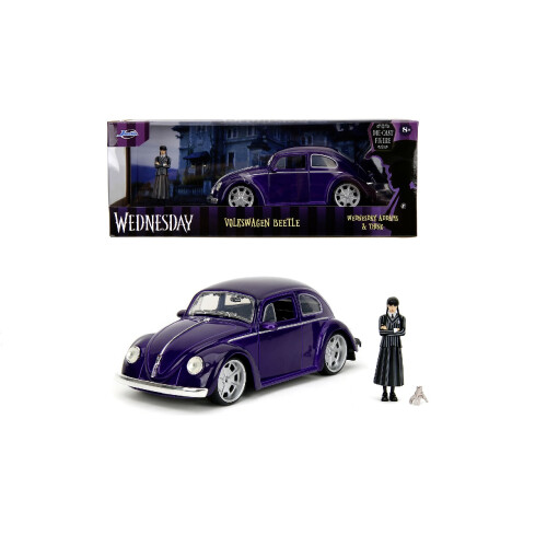 Jada Wednesday Volkswagen Beetle With Figure 1:24
