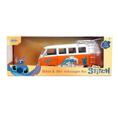 Jada Stitch 1961 Vw Beetle 1:24 With Figure