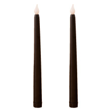 Schwarze, flammenlose Spitzkerzen mit Fernbedienung, realistisch flackernde LEDs, batteriebetrieben, dekorative Kerzen für Hochzeiten, Partys und