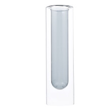 Vaso decorativo em forma de tubo de ensaio, vaso hidropônico de vidro de camada dupla, prático para decoração de escritório.