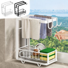 Jacenvly Home Decor - Offerta speciale: Porta stracci da cucina, ripiano portaoggetti da appoggio, scolaspugne, porta asciugamani multifunzionale,