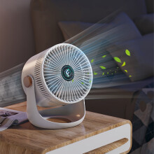 Ventilatore da tavolo karymi per casa e camera da letto, 4,88 m, potente flusso d'aria, inclinazione regolabile a 90, silenzioso, 3 velocità,