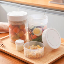 Apmemiss Großhandel Tragbares transparentes Doppelwand-Fruchtglas Kühlschrank Frischhalteglas Aufbewahrungsglas